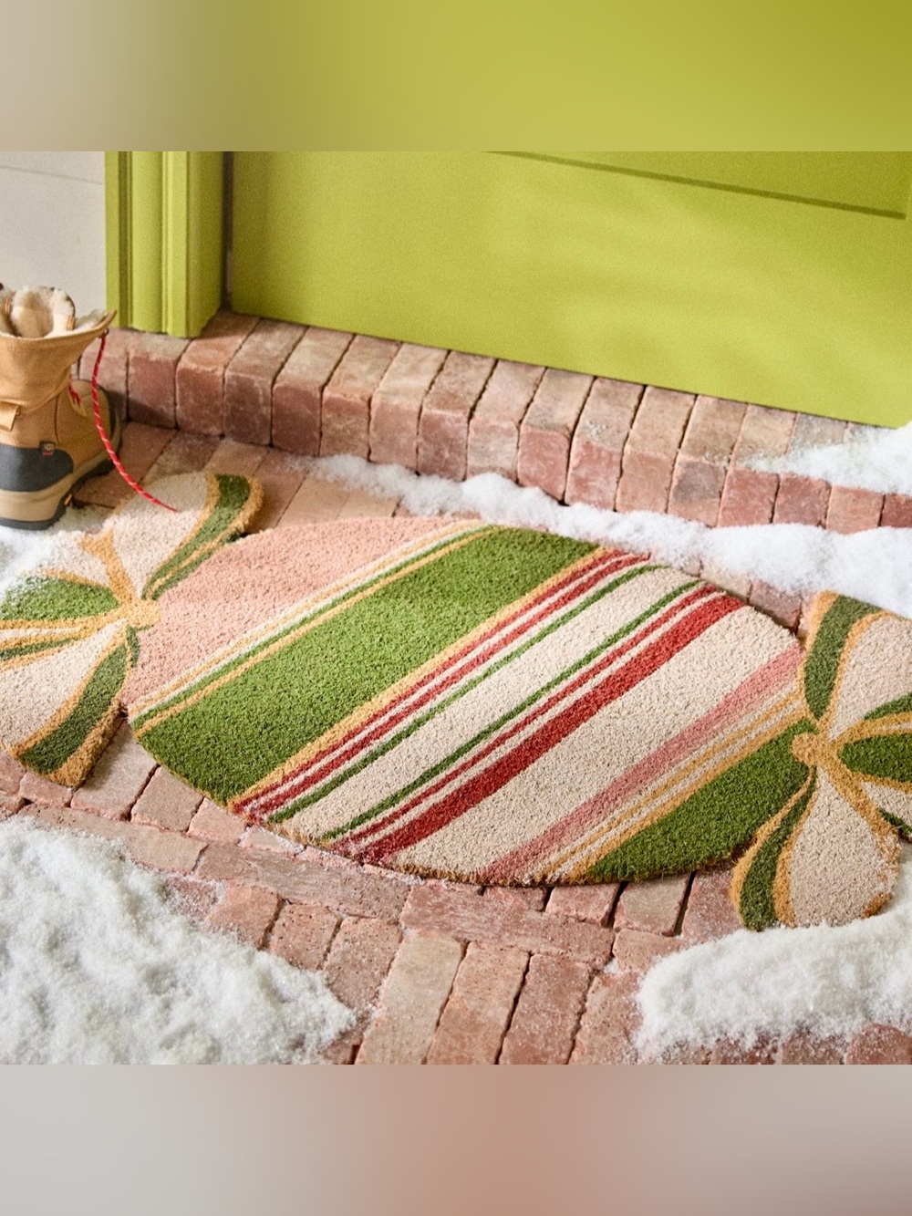 Anthropologie Candy-Shaped Coir Printed Doormat
